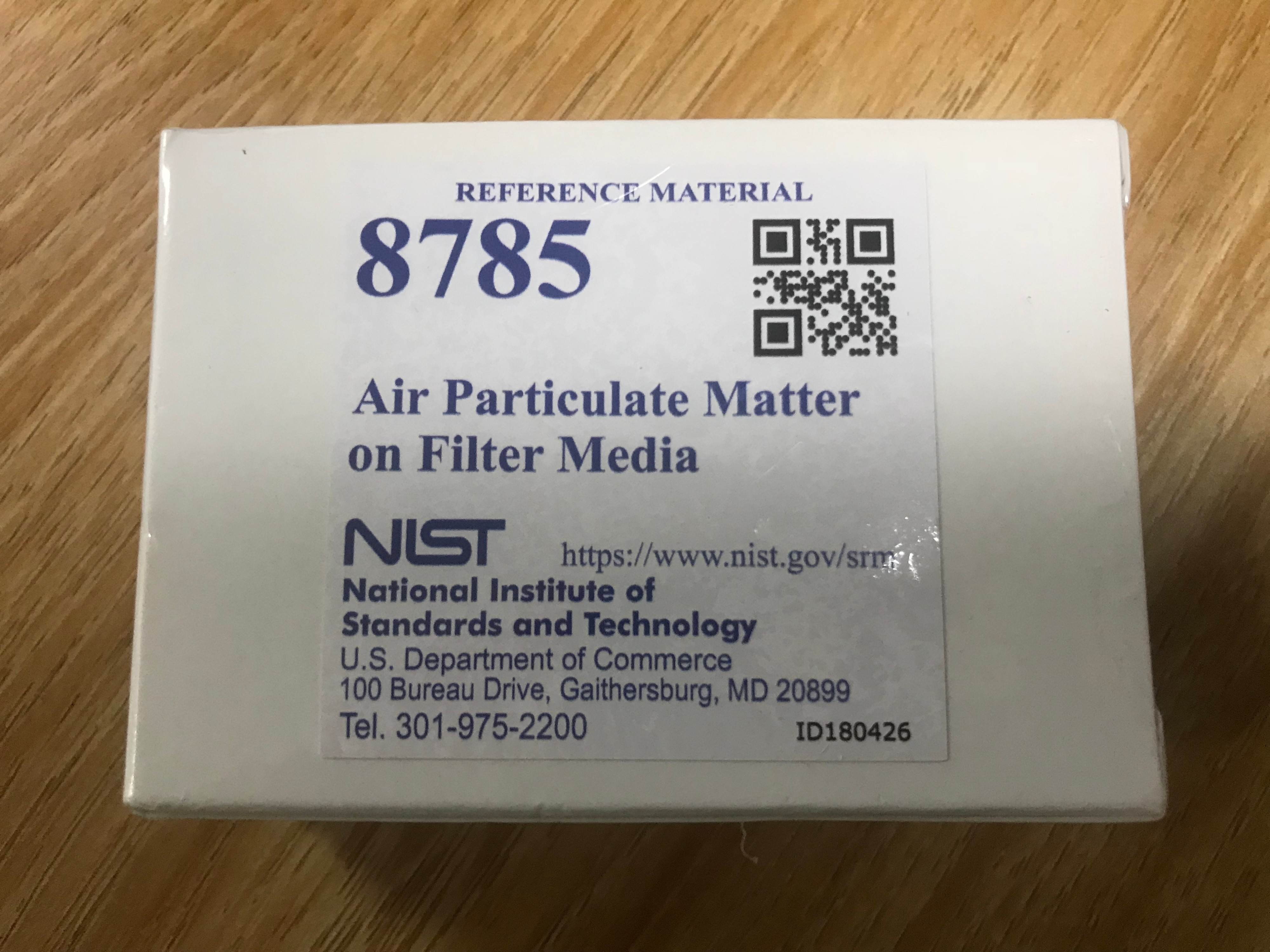 RM 8785 - 濾膜上的空氣顆粒物（標準品）