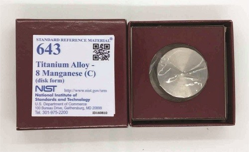 SRM 643 - 光譜鈦.鈦基標(biāo)準(zhǔn)鈦合金，8 Mn(C)標(biāo)準(zhǔn)品