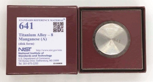 SRM 641 - 光譜鈦.鈦基標(biāo)準(zhǔn)鈦合金，8 Mn(A)標(biāo)準(zhǔn)品
